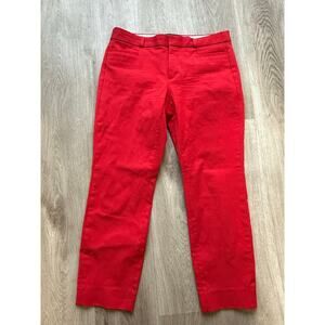 Banana Republic Sloan Crop Dress Pants, Women's size 6, Red